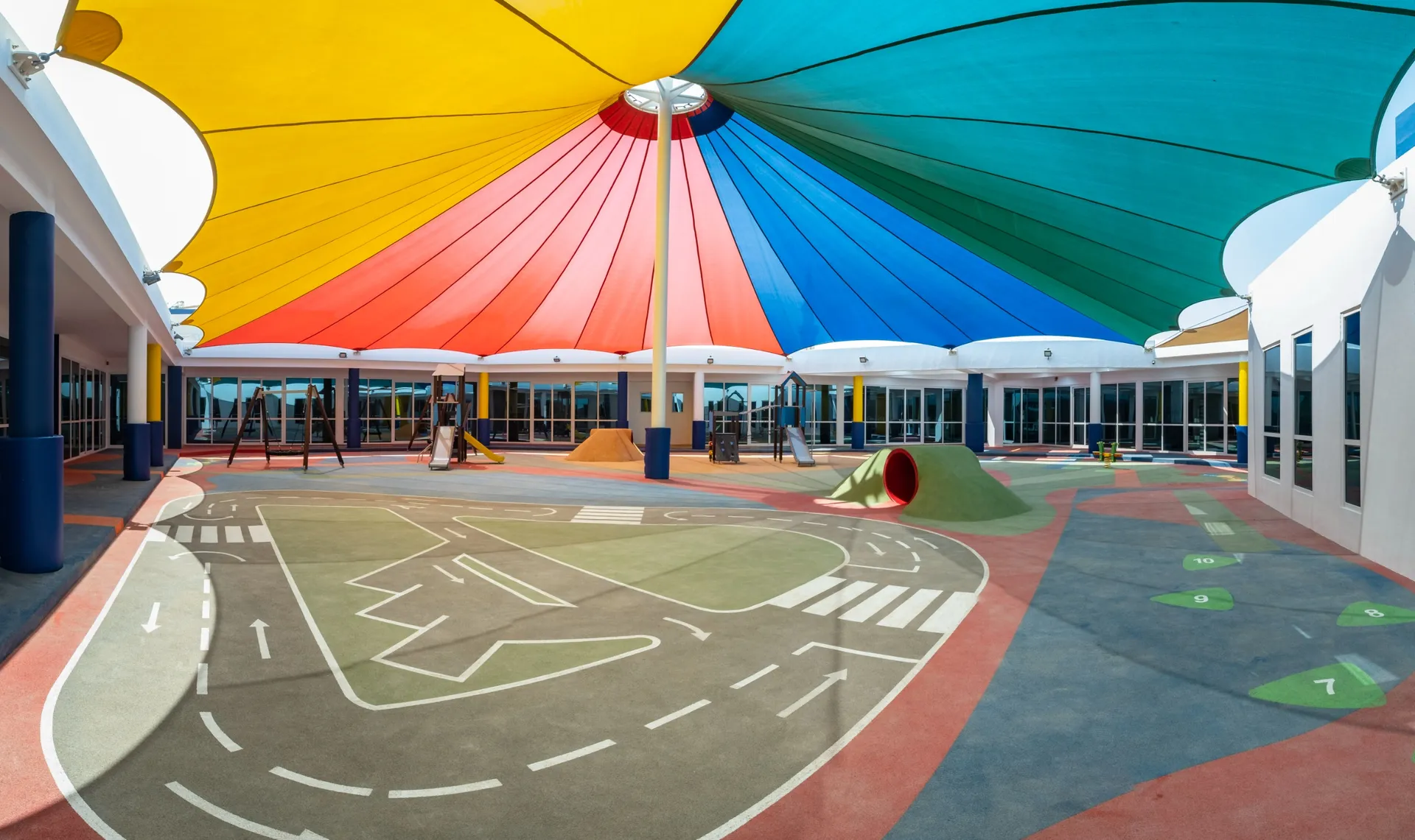 Durham School Dubai — shaded playground